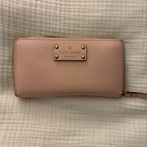 Kate Spade Blush Pink Zip Wallet